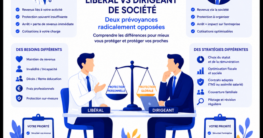 Profession libérale vs dirigeant : protéger ses revenus et son activité